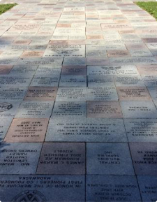 Photo of paving stones honoring supporters of Four Corners Park